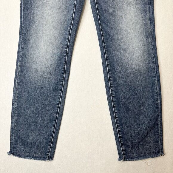 Judy Blue Jeans 3 26 Relaxed Shelley High Rise Slim Straight Blue Denim Distress - Picture 4 of 12